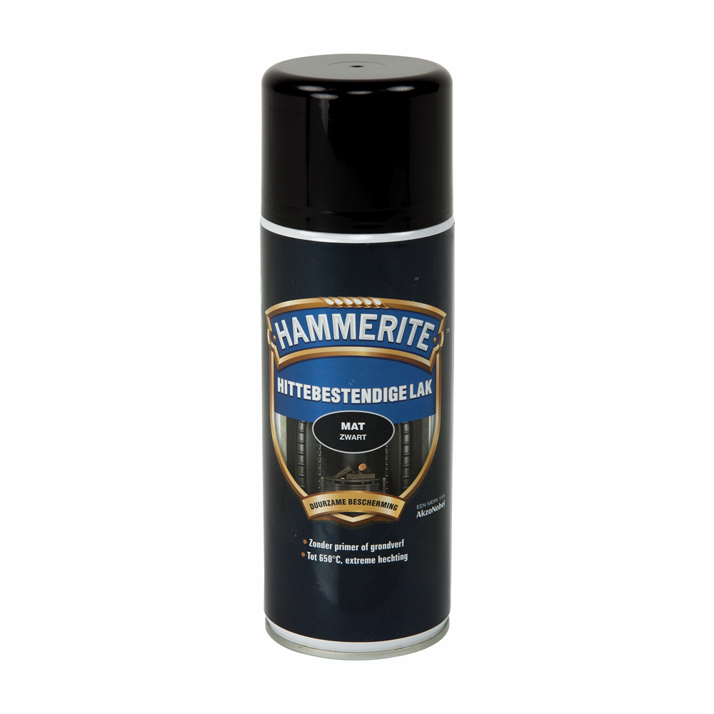 Lacca resistente al calore Hammerite | opaco | nero | spray - 5093640