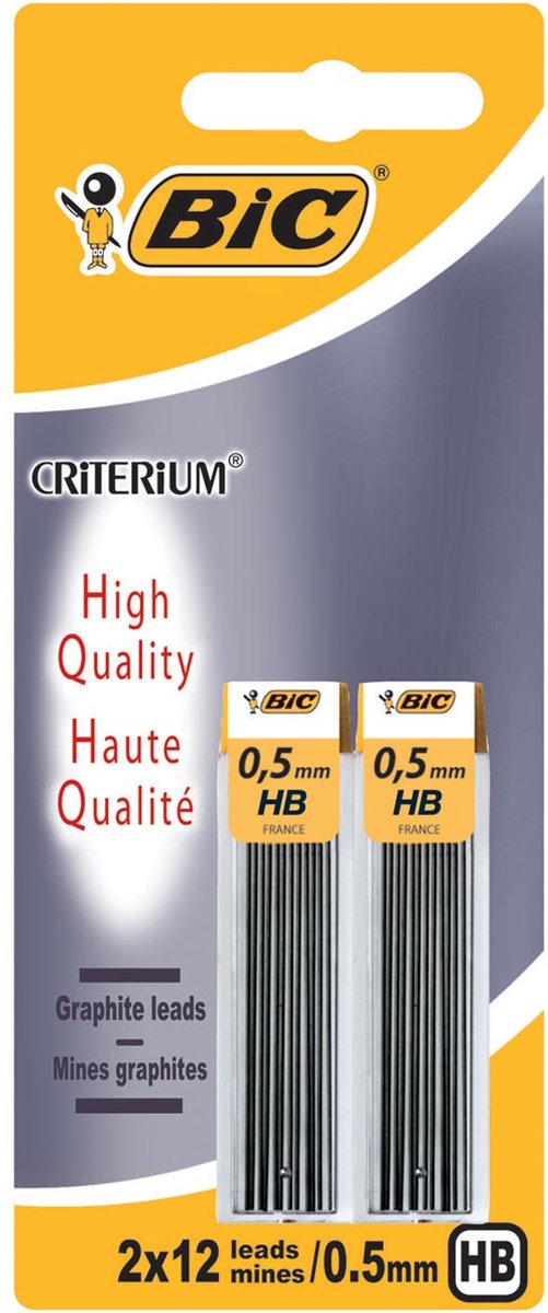 Bic criterium - potloodvulling - hb - 0,5 mm - 24 stuks