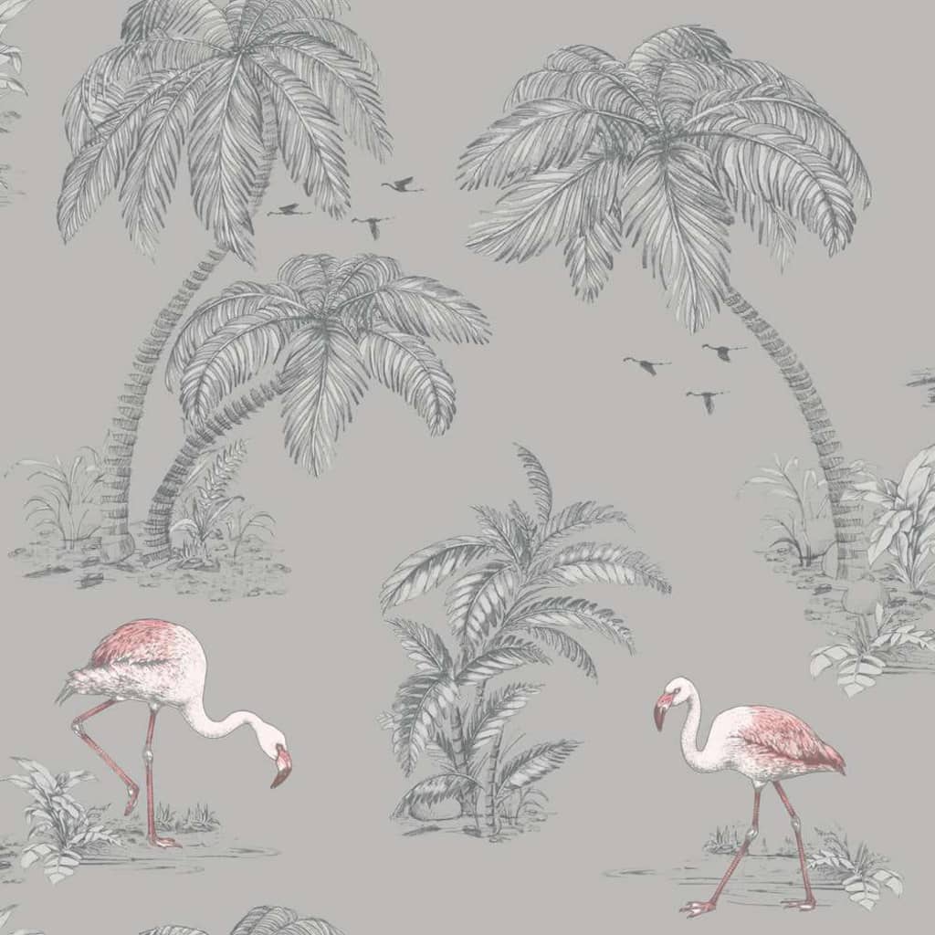 Cubos de paredes holandeses Papel de paredes holandeses Flamingo Gray