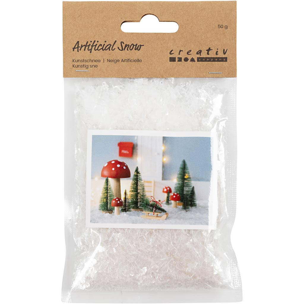Neve artificiale Creative Company, glitter bianca, 50 gr 1 sacchetto