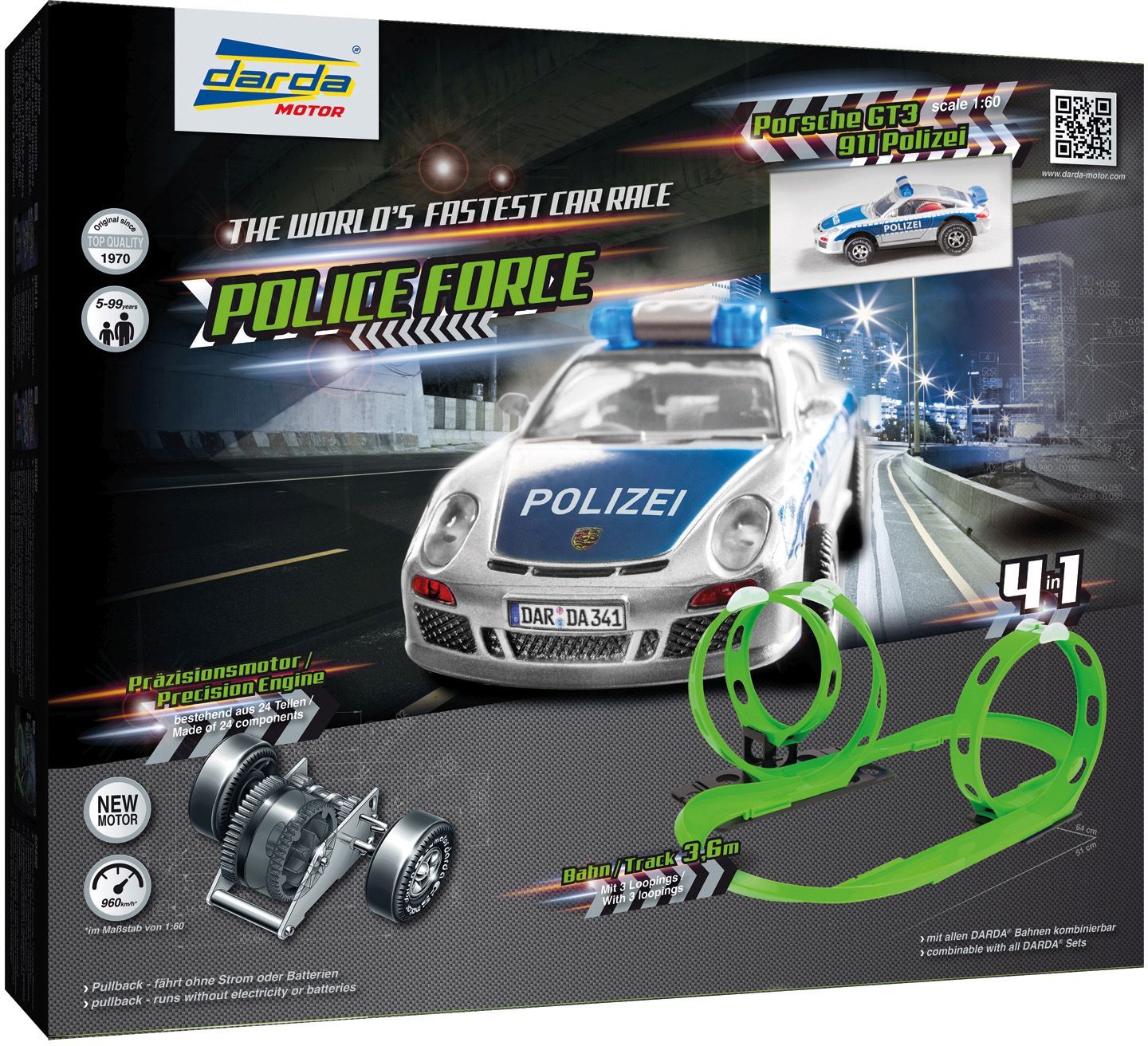 Vedes darda police force racebaan met porsche 911