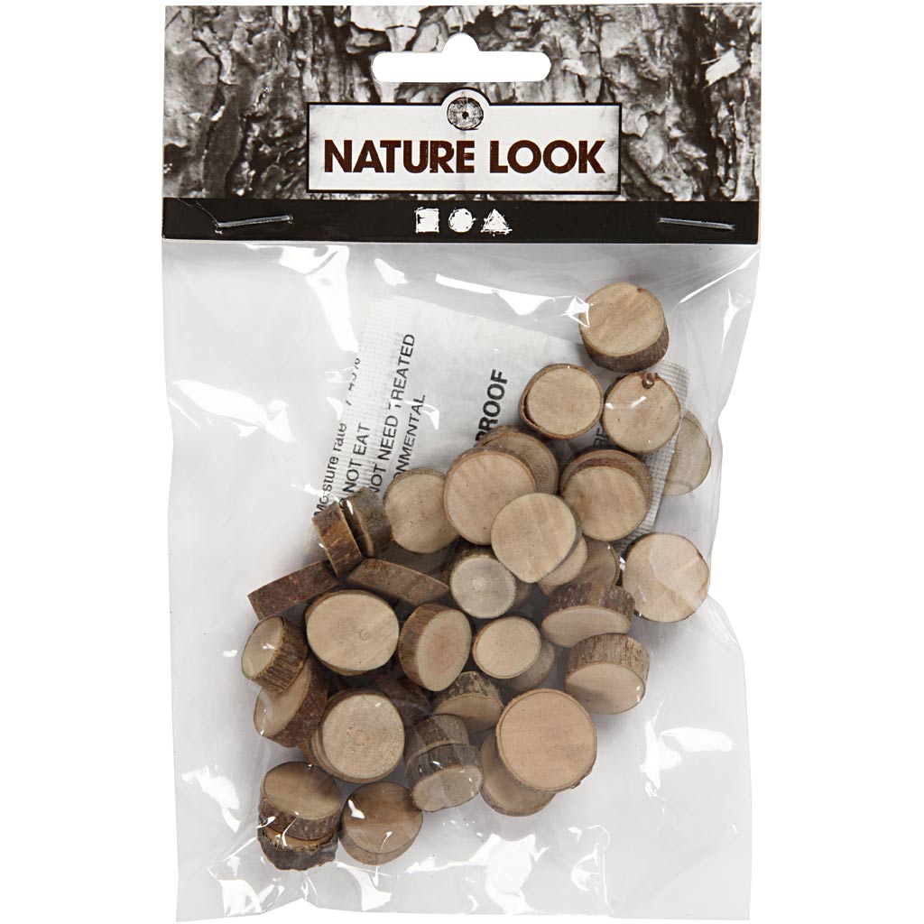 Creativ Company Wooden Disk 10-50 mm, 25 gramos