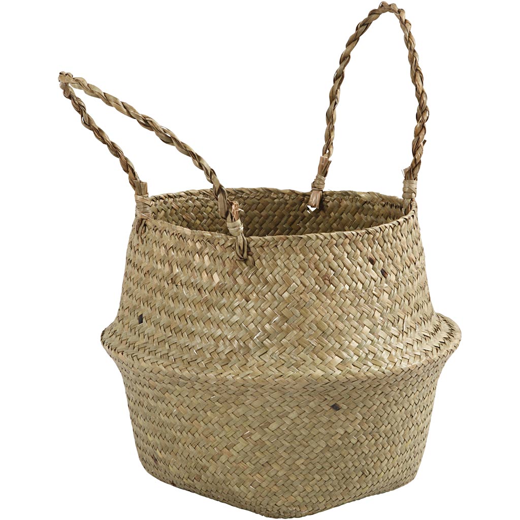 Cesta Creativ Company de algas marinas, h: 13 24 cm, f 27 cm, 1 unidad