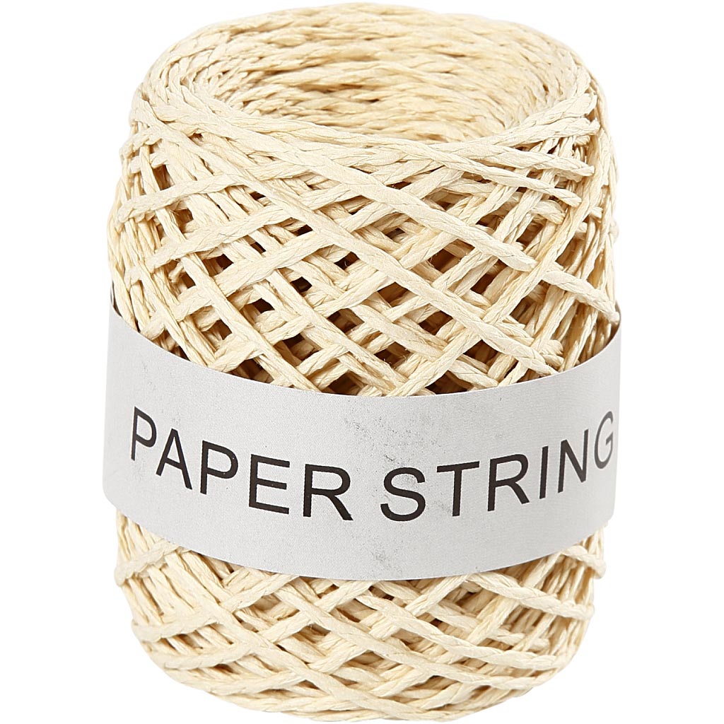 Cordón de papel Creativ Company, grosor 1 mm, natural, 50 m 1 rollo