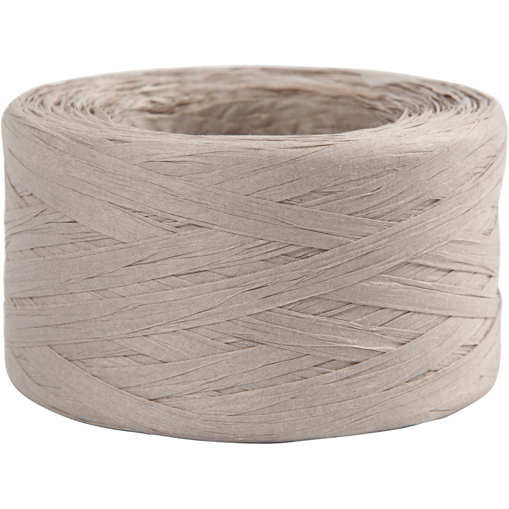 Createiv Company Paper Raffia Yarn Light Grey, 100m