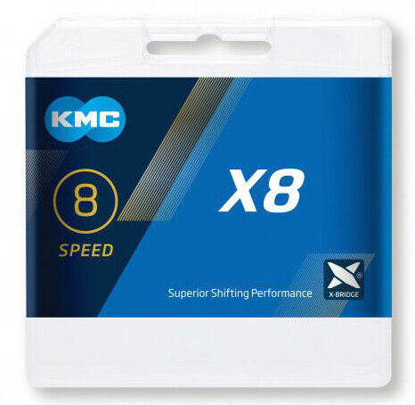 Cadena de bicicletas KMC X8 Plata 114 enlaces