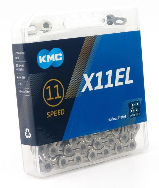 KMC Bicycle Chain X11el Silver 118 Schakels