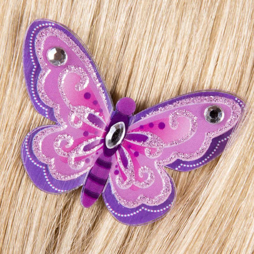Accessorio per capelli farfalla 2 ass. 3+