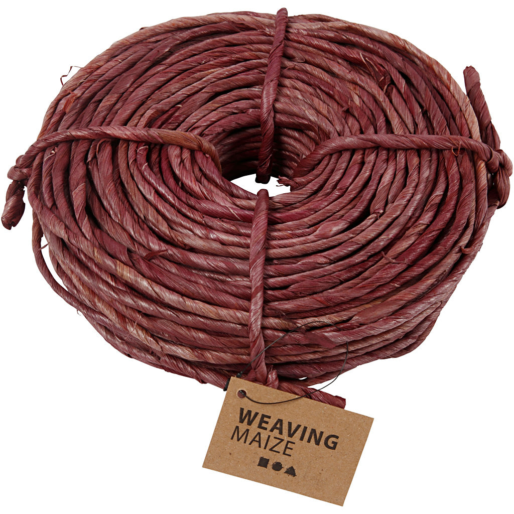 Cordón de maíz de la empresa Creativ, ancho: 3,5-4 mm, aprox. 60 m, marrón, 300 g 1 ovillo