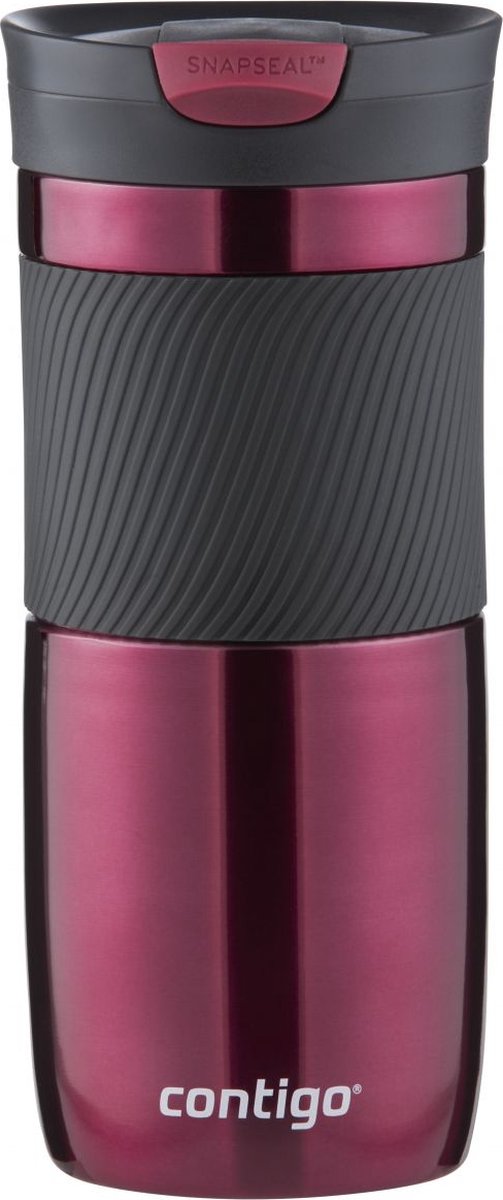 Tazza termica Contigo byron con chiusura a scatto - vivace 16oz - tazza termica in acciaio inossidabile, tazza di caffè da asporto, a prova di perdite, mantiene caldo fino a 7 ore, coperchio senza BPA lavabile in lavastoviglie, 470 ml