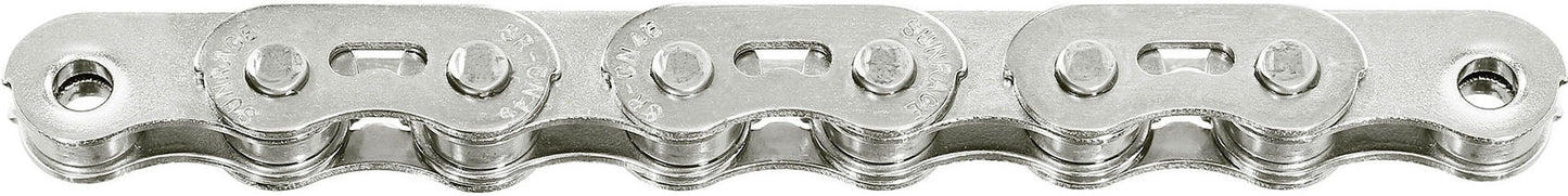 Cadena de bicicleta de acero para bicicleta electrónica de la ciudad, 102 enlaces, 1 8, plata