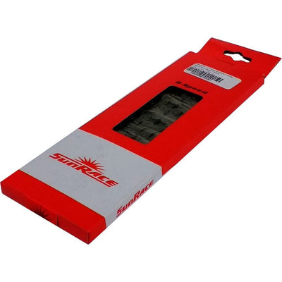 Collar Sunrace CNM84 - Cadena de bicicletas de 8 velocidades, 116L, plata, acero