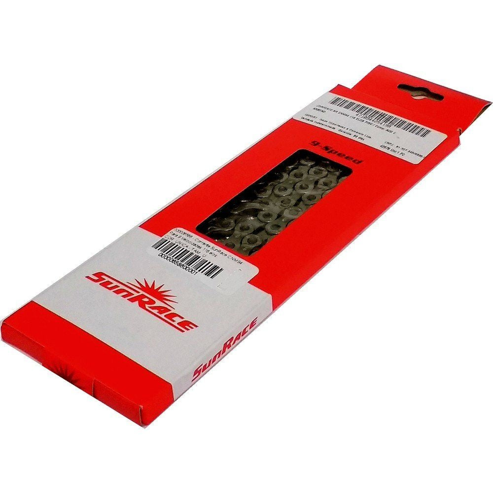 Sunrace CNM94 - Cadena 9 -Speed 116L - Gris