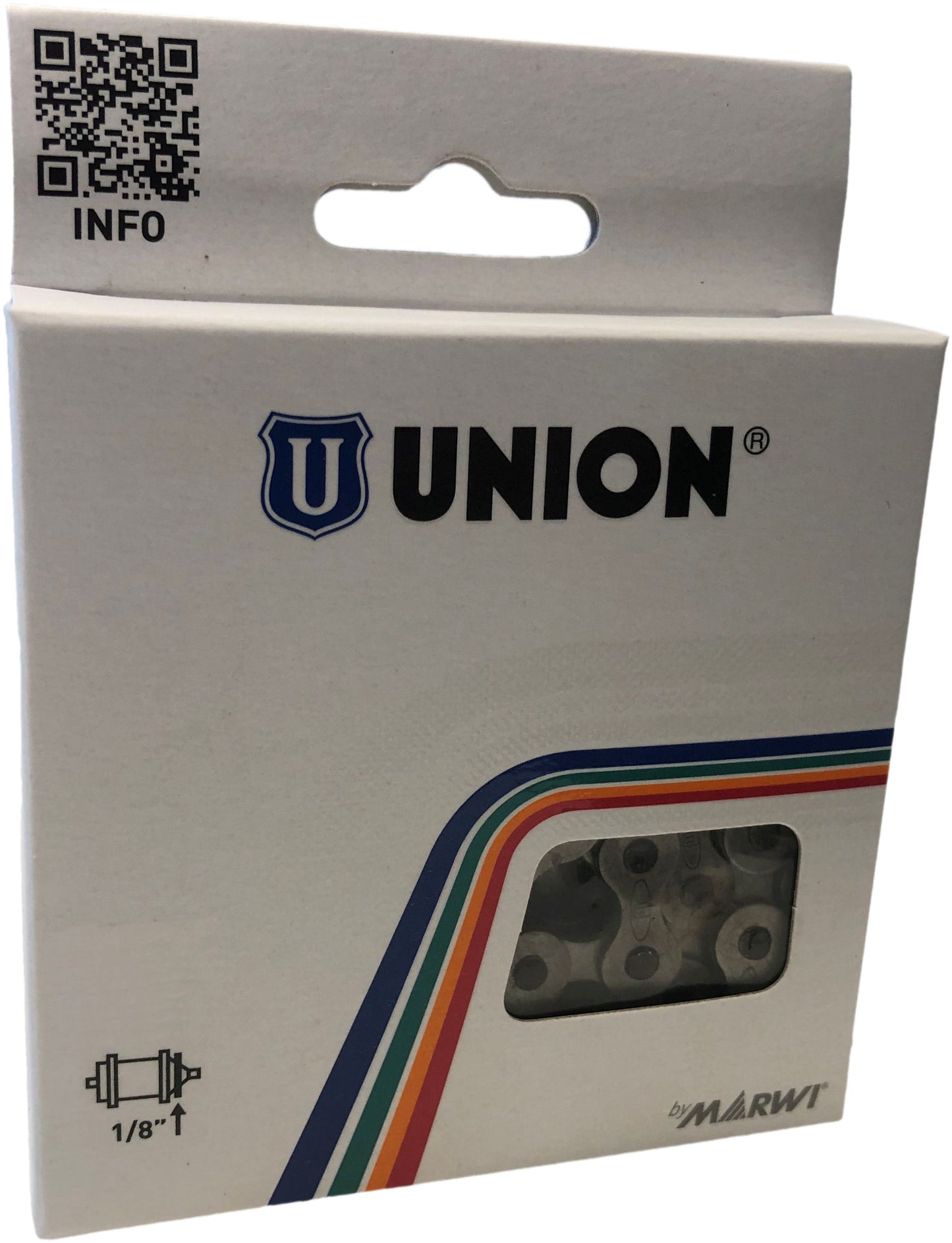 Union 410h Cadena de bicicletas 1 2x1 8x112 Negro