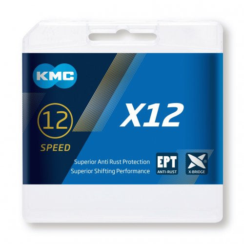 KMC X12 Cadena de bicicletas EPT 126 enlaces - Gray