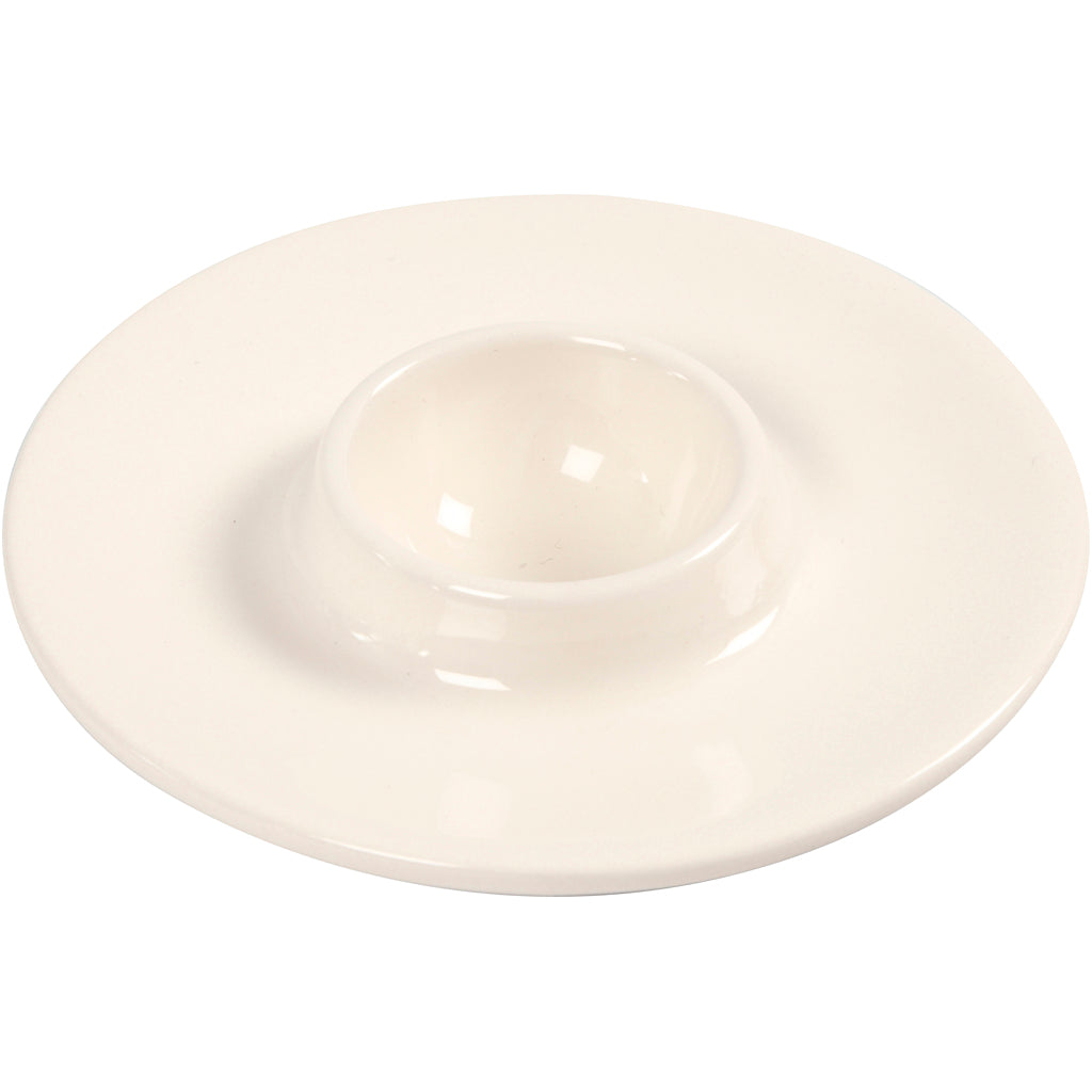 Creativ company huevera, dia 9,8 cm, medida agujero 3,9 cm, blanco, 12 piezas 1 caja