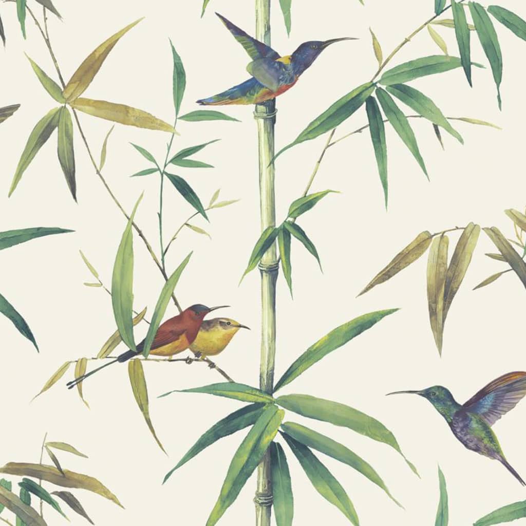 Wallpaper Noordwand North Wall Kolibri e Bamboo Ecru