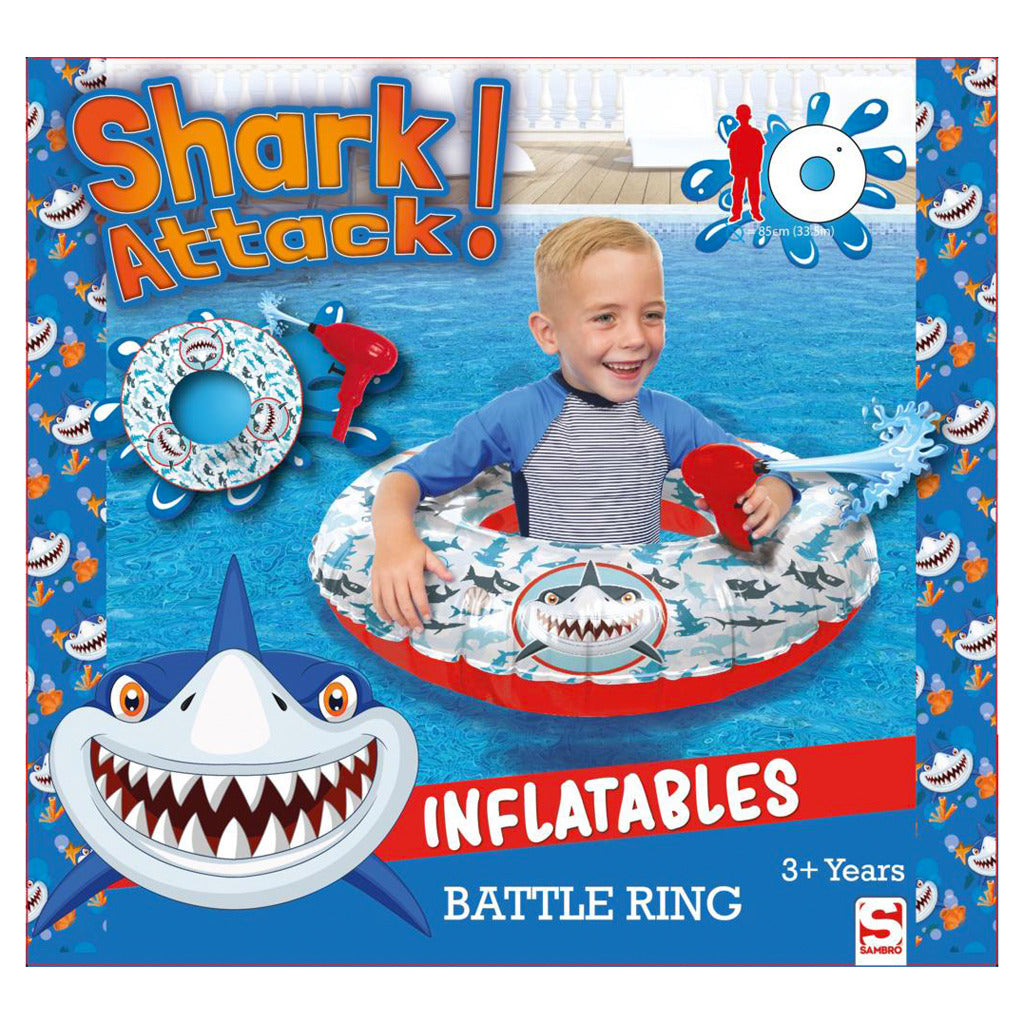 Sambro Shark Attack Battle Ring Band Band con pistola de agua 85 cm