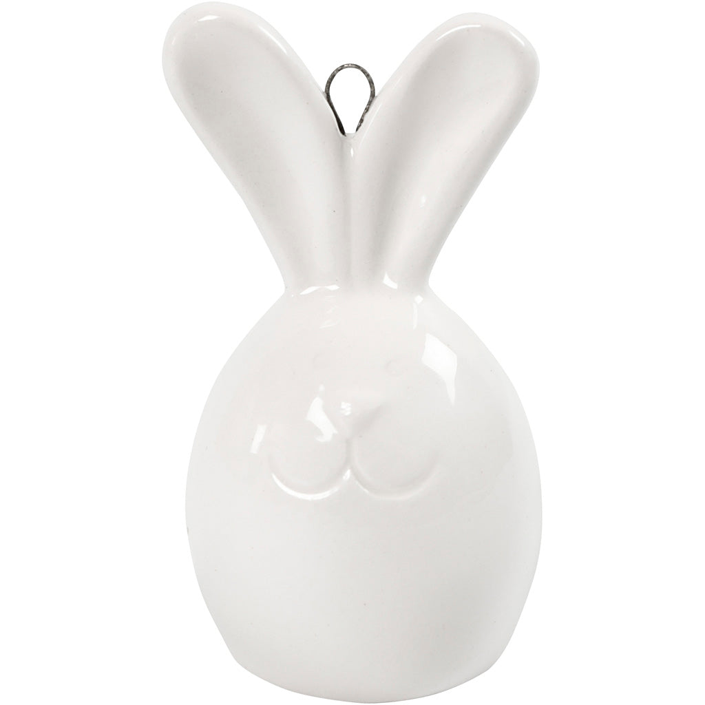 Coniglio Creative Company, h: 6,7 cm, p 3,6 cm, bianco, 3 pezzi 1 scatola