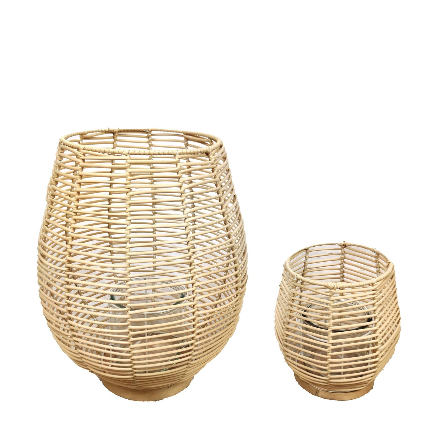 Dijk Natural Collection Lanterna in rattan ø32x39cm set di 2