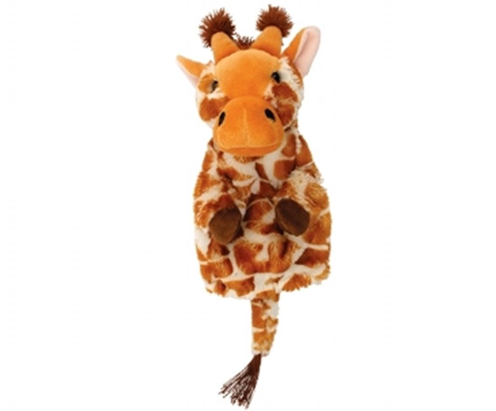 Jirafa marioneta de mano. 25cm
