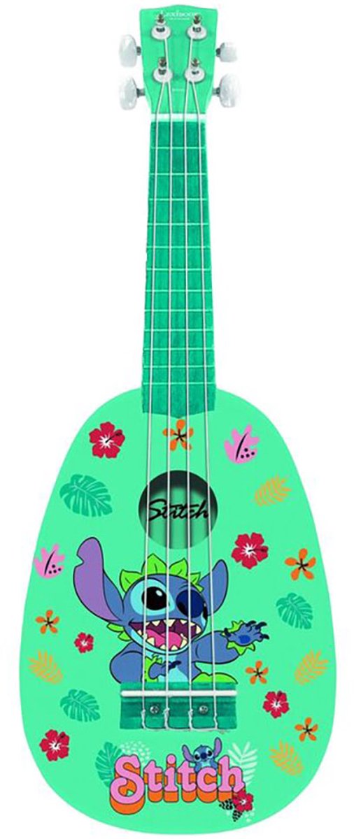 Ukelele de madera Lexibook stitch con cuerdas de nailon - 21'' 53 cm
