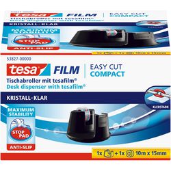 Set di dispenser per nastro adesivo e 1 rotolo di tesa nero