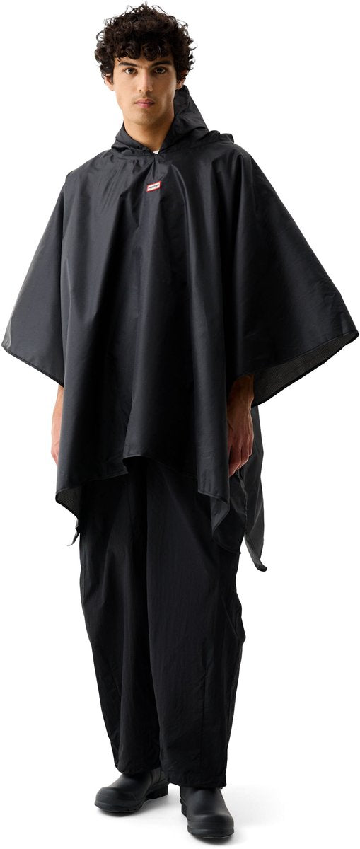 Hunter - poncho plegable unisex negro - talla uno