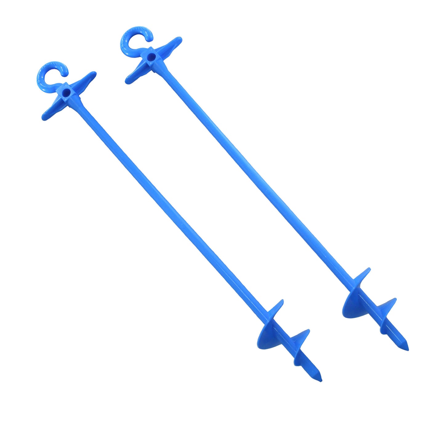 Anclajes de suelo de plástico grandes Bluescrew - juego de 2