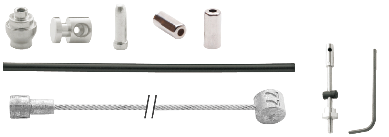 Conjunto de cables Elvedes Brigu Frame 1.70m 2.35m de acero inoxidable negro