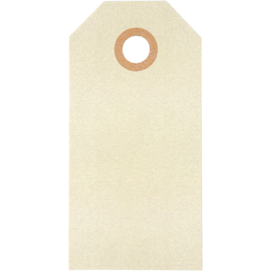Etichette manila Creativ company, misura 4x8 cm, 250 gr, panna, 1000 pezzi 1 scatola