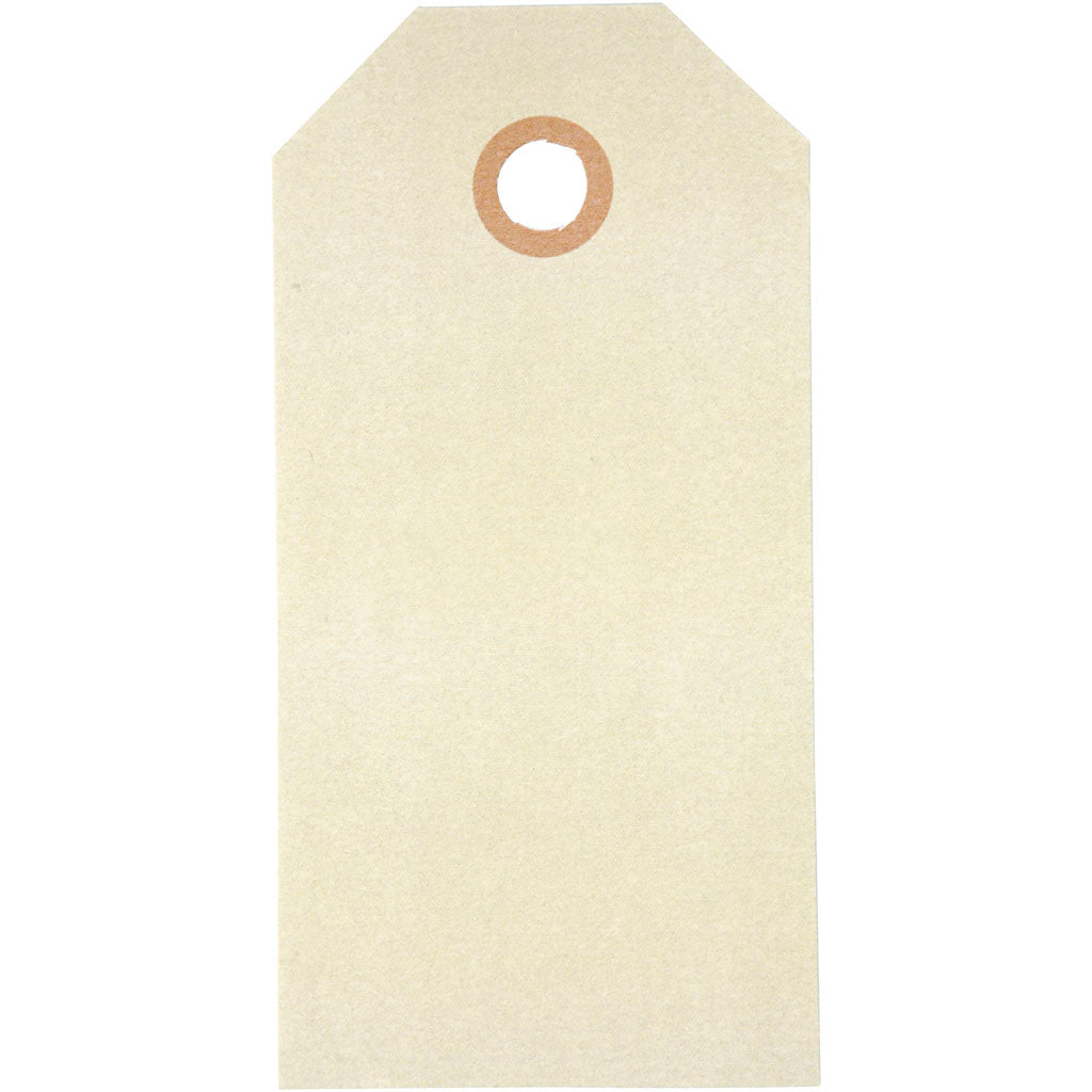 Etichette manila Creative Company, misura 5x10 cm, 250 gr, panna, 1000 pezzi 1 scatola