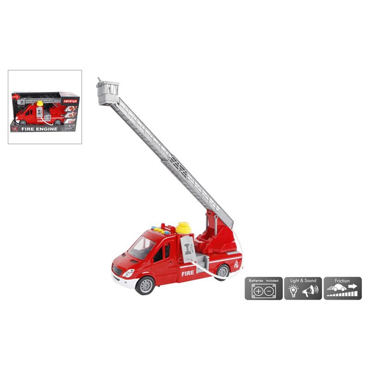 Camión de bomberos Toy Star con función de extinción 27,5 cm