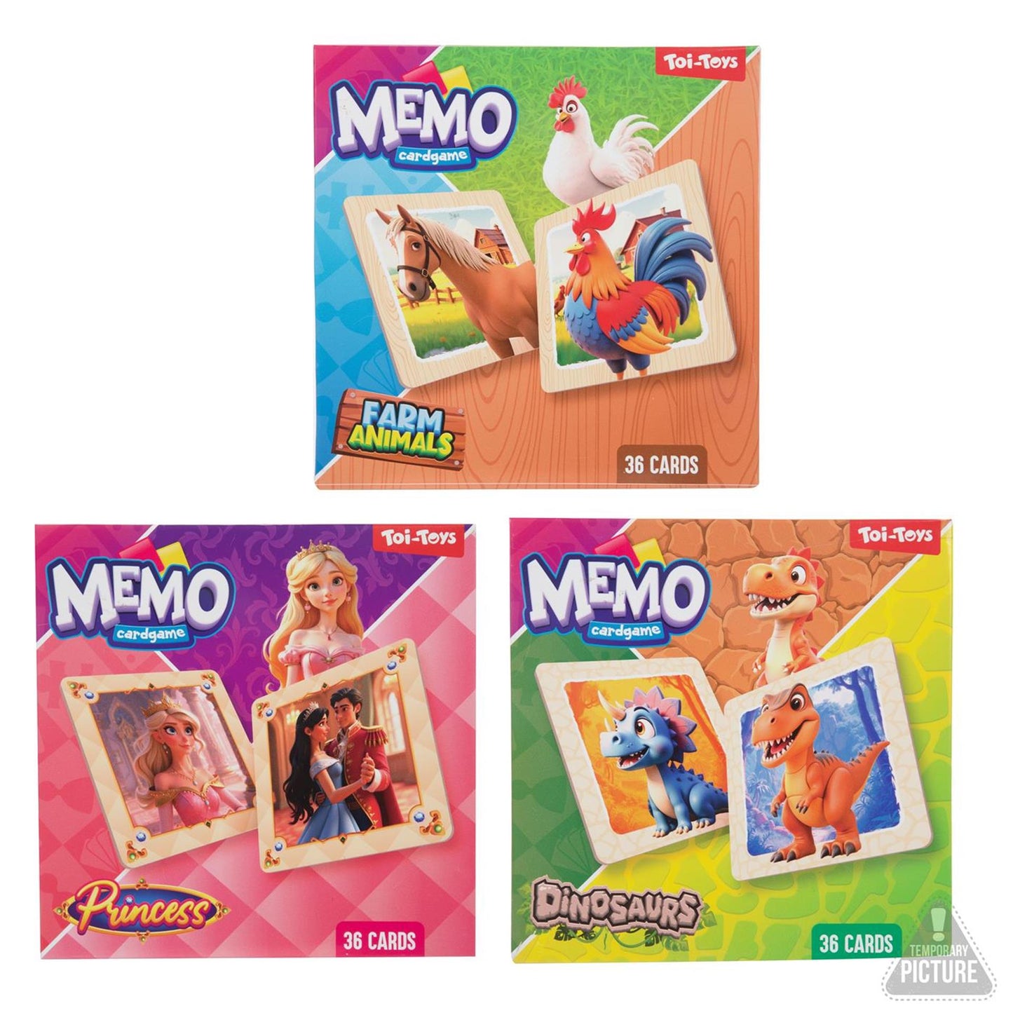 Memo del gioco di memoria Toi-toys da 36 pezzi
