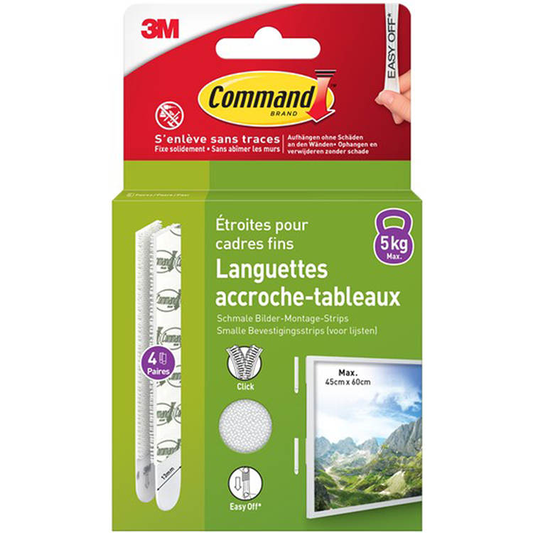 3m 1075977 - command fotolijststrips narrow4 paar wit | 12 stuks