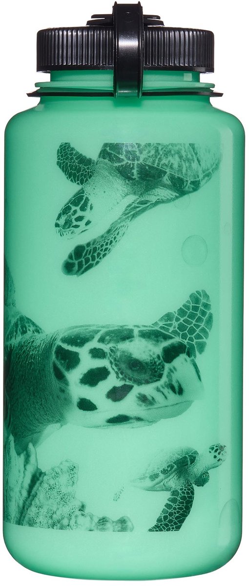 Nalgene - tartaruga nera luminosa da 1000 ml a bocca larga, nuova