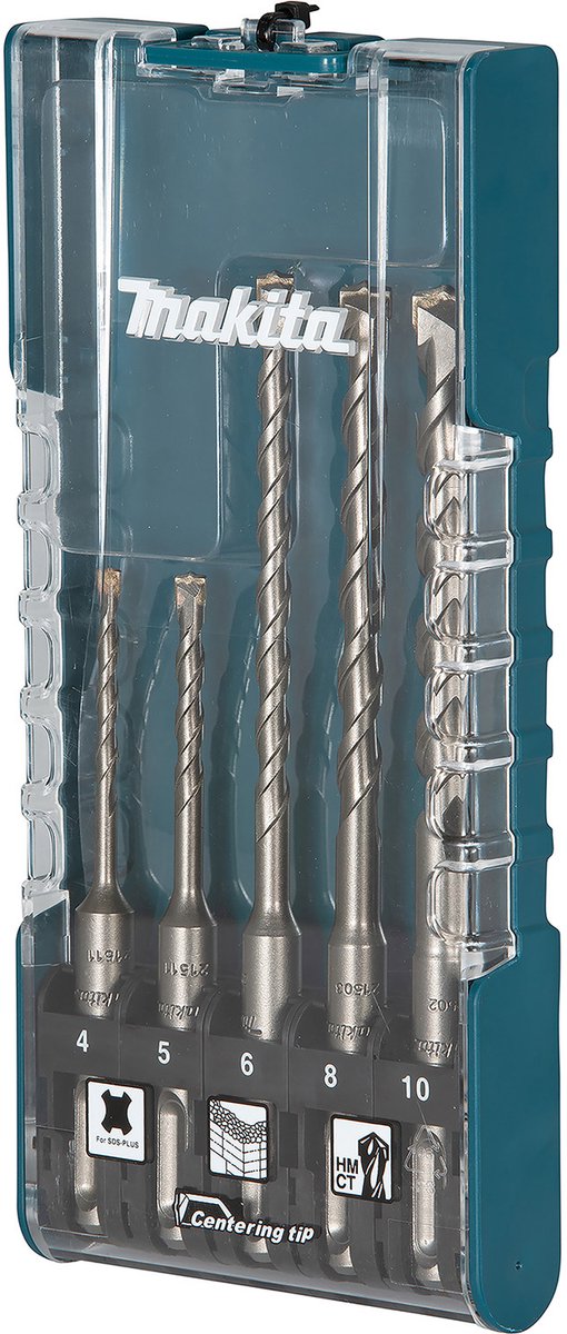 Set punte per cemento Makita sds-plus 5 pezzi ø 4 - 10 mm - e-15718