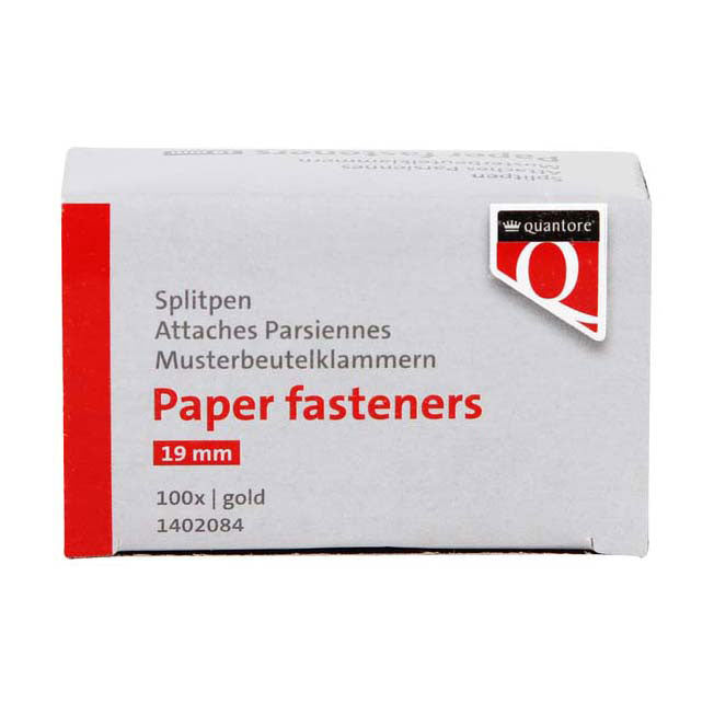 Quantore pasador de chaveta dorado 19 mm, 100 uds.