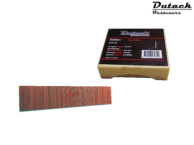 Pasador Dutack 0,60 cu 12 mm caja 10 mil (pasador) - 5116005