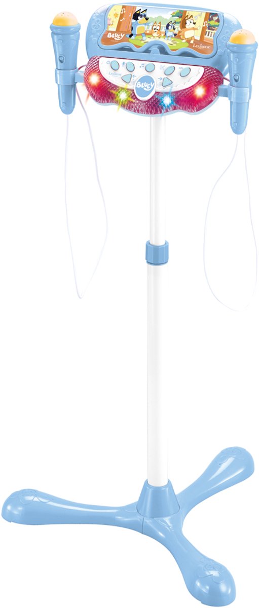Lexibook bluey soporte ajustable con 2 micrófonos con efectos de voz, iluminación, altavoz, Bluetooth