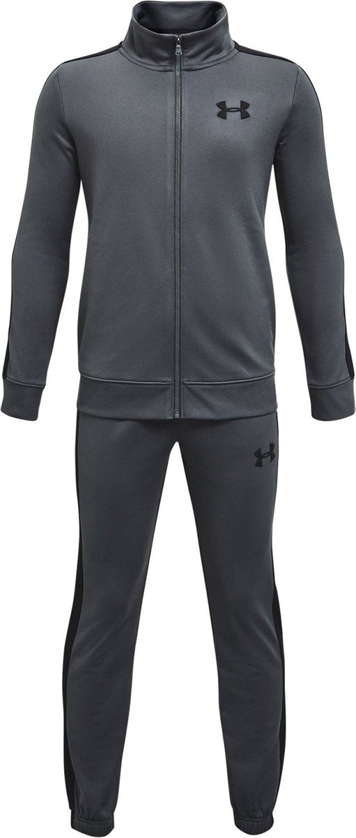 Tuta da ginnastica da ragazzo Under Armour Ua Rival in maglia grigia - grigio pece - nera