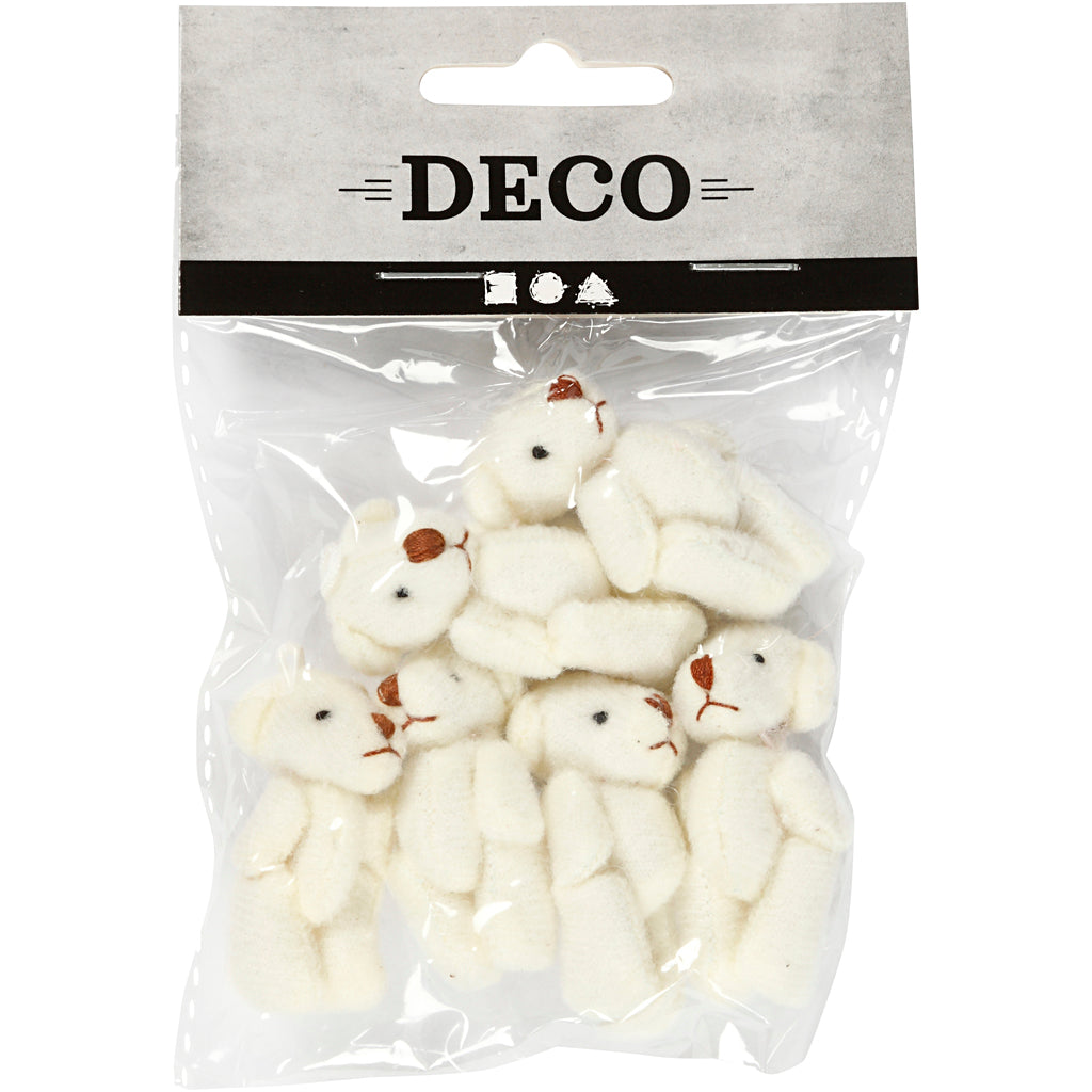 Creativ company teddyberen 4x2,5 cm 6 stuks