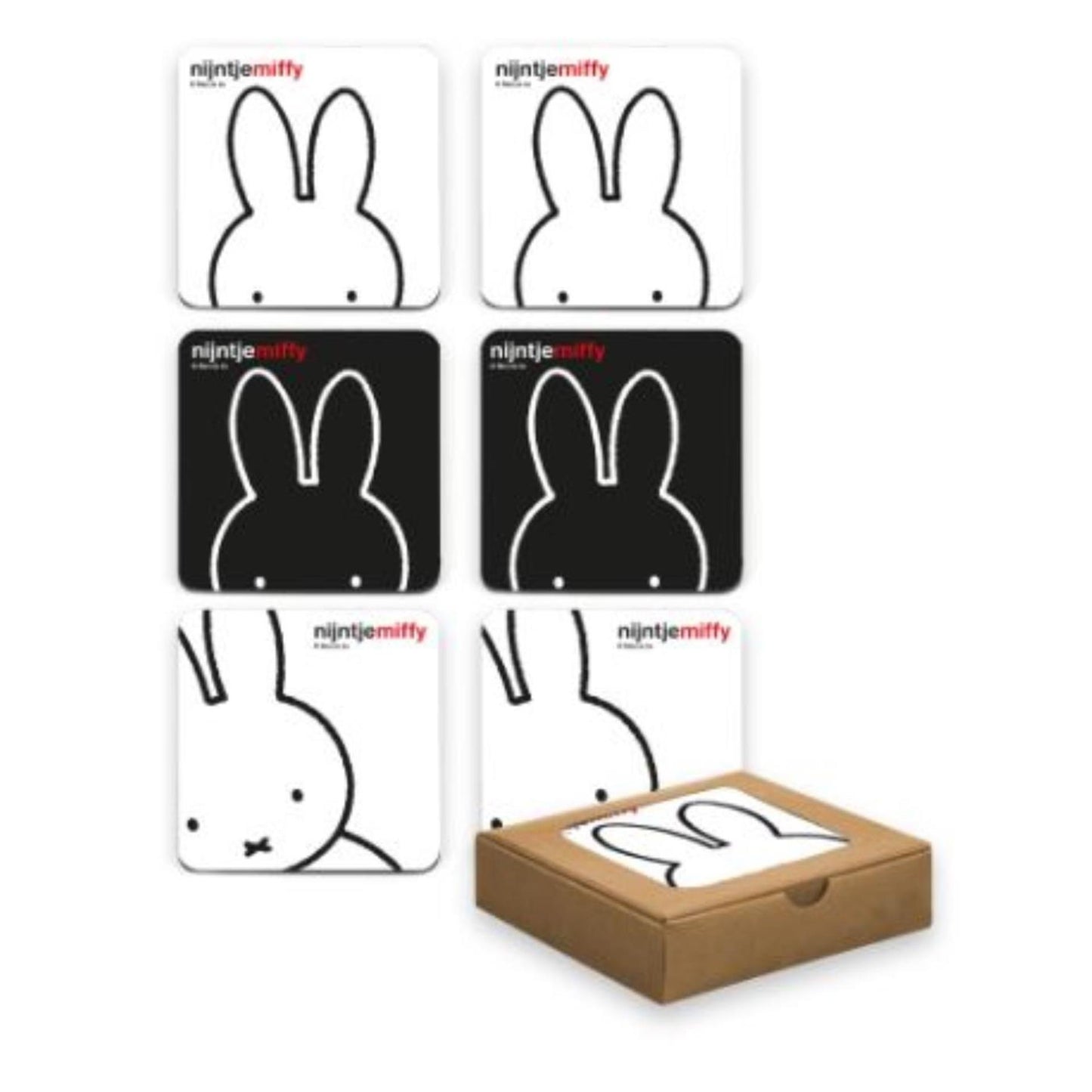 Juego de posavasos La cara de Miffy 6 piezas