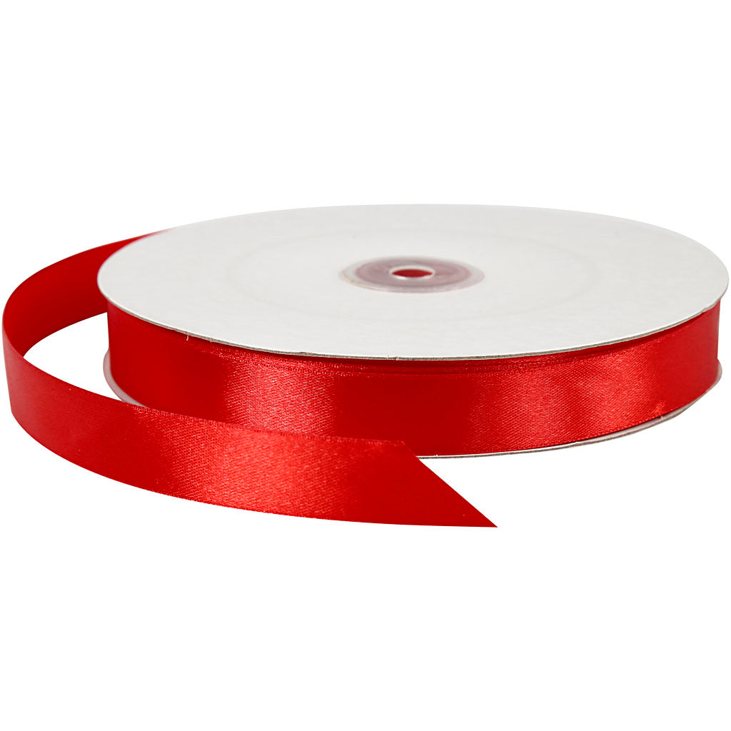 Creativ Company Satin Ribbon Red, 100m