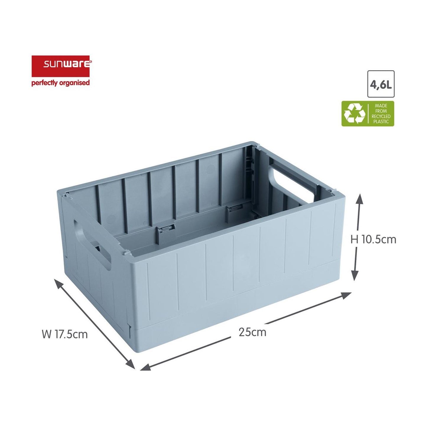 Cassetta pieghevole Sigma Home 4,6l blu 250x175x100mm | 5 pezzi