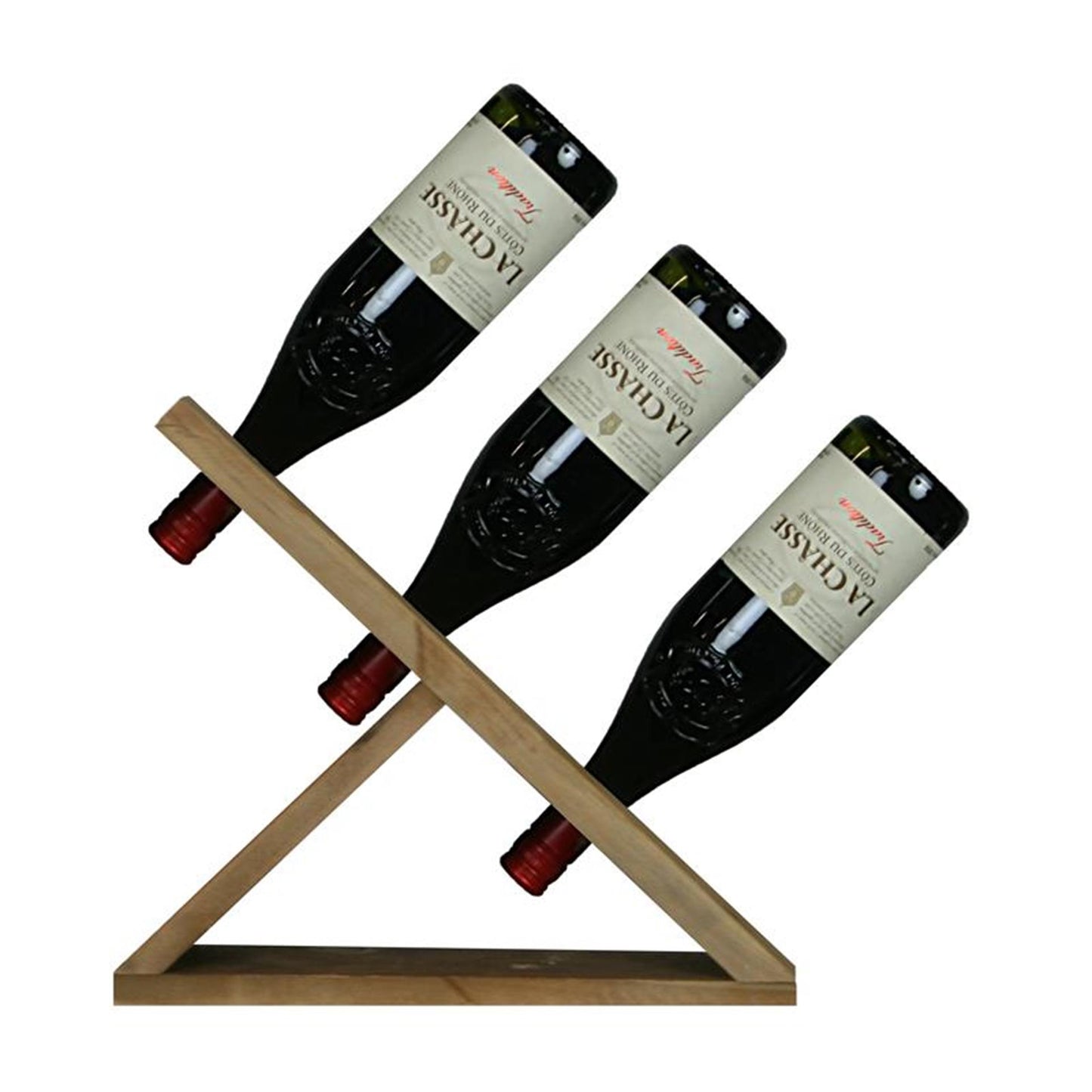 Natural collections portabotellas de vino madera vieja 39x28x8cm
