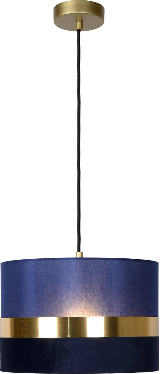 Lucide extravaganza between - lampada a sospensione - ø 30 cm - 1xe27 - blu