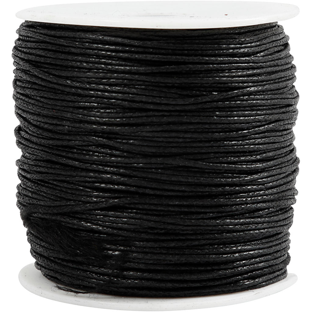 Creative Company Cotton Cord, spessore 1 mm, nero, 100 m 1 scatola