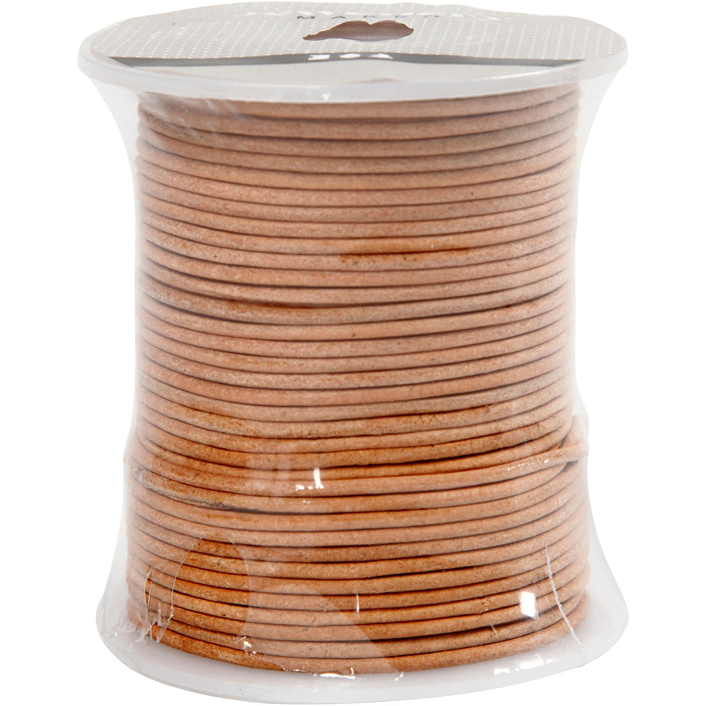 Creativ Company Learning Cord, Dikte 2 mm, beige, 50 m 1 rollo