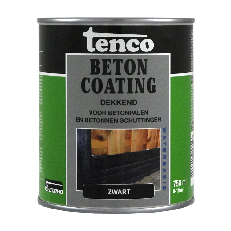 Tenco 1078320 - betoncoating dekkend zwart 0,75l | 1 stuks